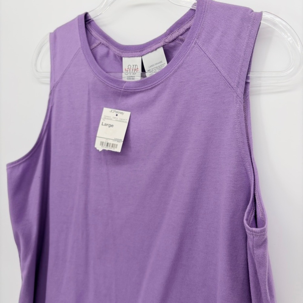 St. John's Bay Women Large Lavender Sleeveless Tank Top NWT